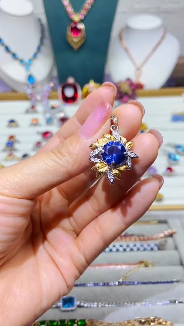 银S925镶嵌耳饰紫晶1
