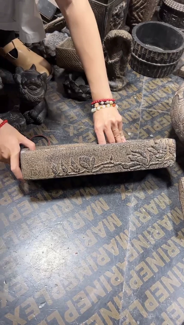 陶土【火山泥】莲花长盆
