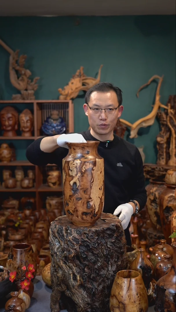 【闪购商品】枣木雷击枣木观音瓶