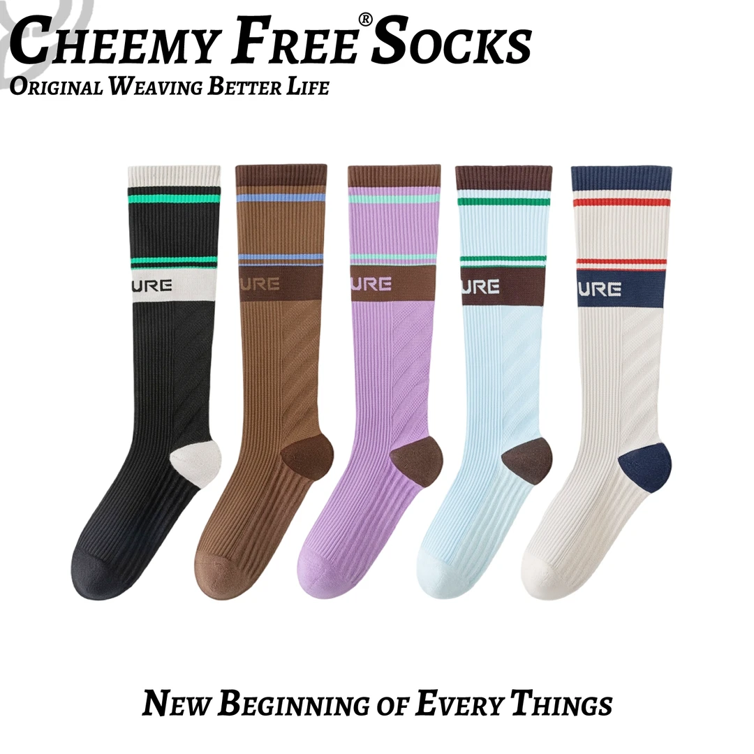 雀米飞简约休闲时尚百搭加厚运动瑜伽小腿女袜欧若风塑形袜0002