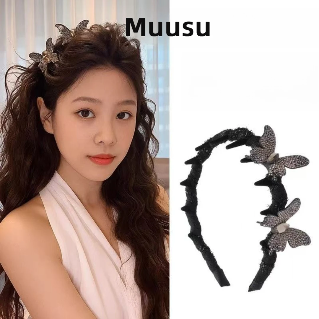 【Muusu】新款立体齿梳发箍星光蝴蝶结百搭气质发饰