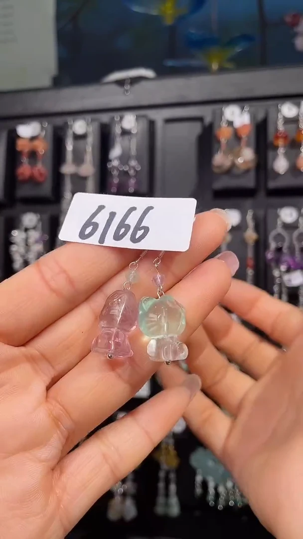 未镶嵌萤石耳饰喜欢拍