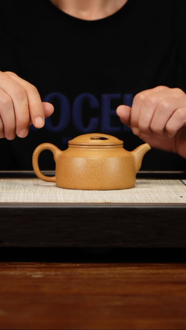 茶壶紫砂踏***巅黄金段牛盖