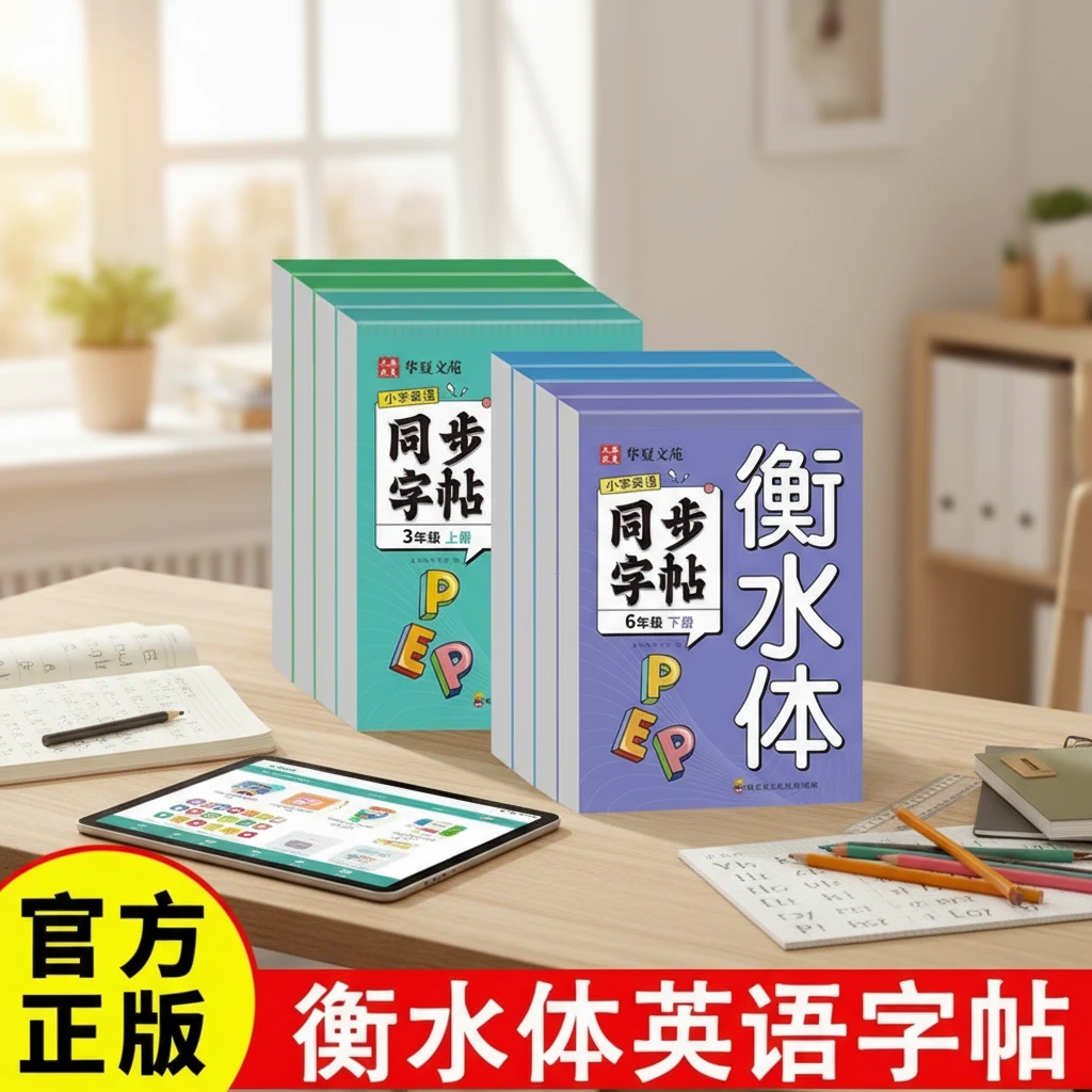 小学英语同步字帖衡水体语文练字帖楷书小学生儿童课本同步人教