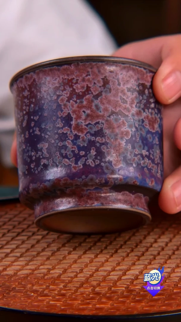 小炭窑-孤品级梁青杨钧瓷炭烧杯子
