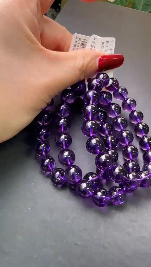 【闪购商品】水晶手串未镶嵌紫水晶手串11m+多样性发一M30870