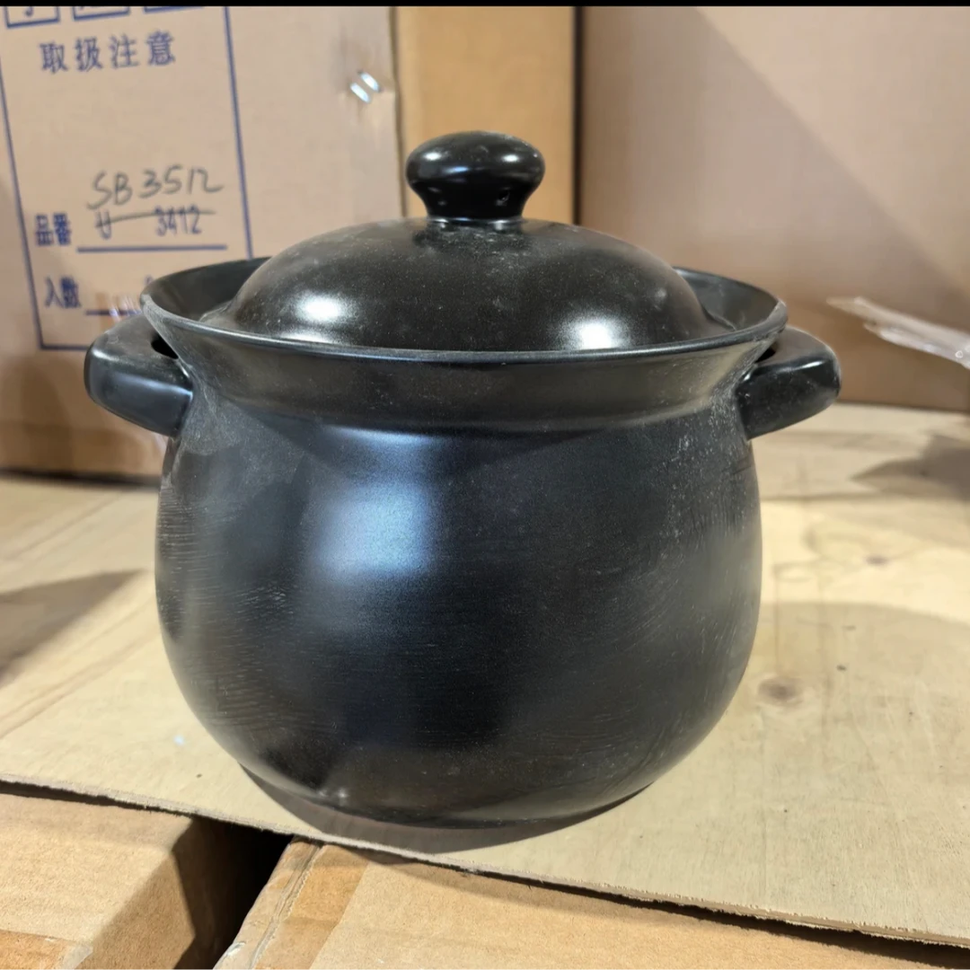 景德镇珍宝4升砂锅2216黑