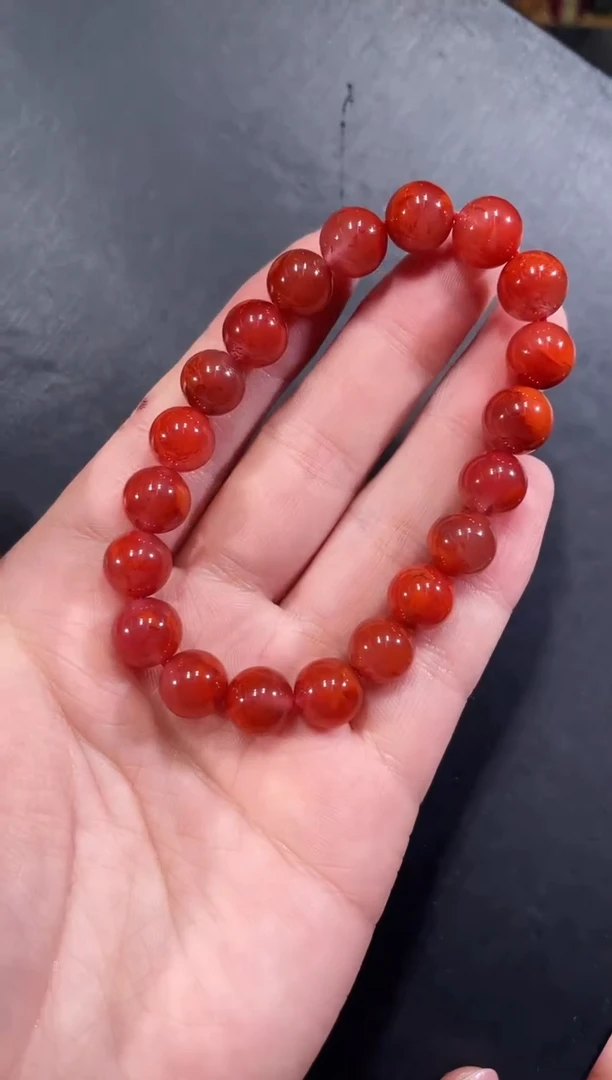 未镶嵌手链南红玛瑙A205火焰纹南红手链9+