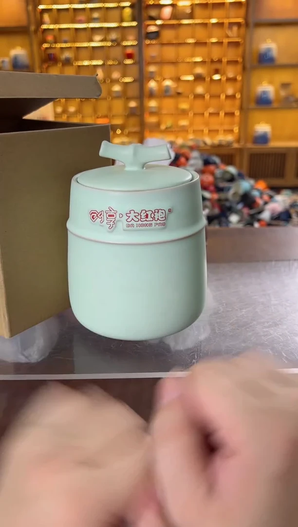 瓷片鸣盏居11111汝窑茶叶罐