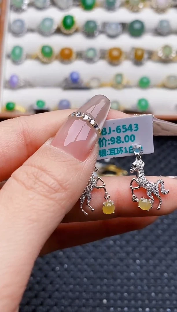 银S925镶嵌戒指翡翠1654