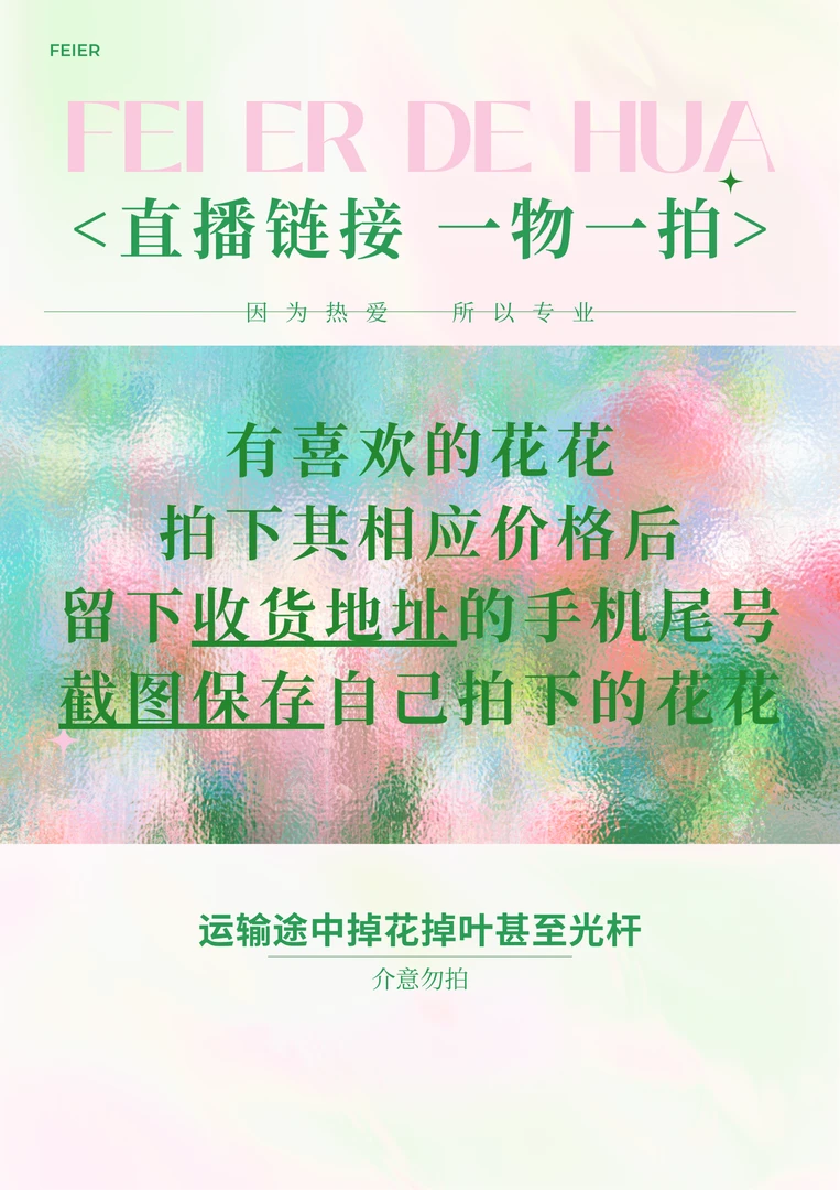 直播链接一物一拍，运输过程中掉花掉叶甚至光杆介意勿拍【四十二】