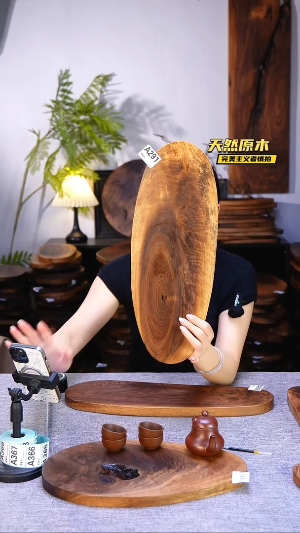 木北美黑胡桃原木.干裂疤结不属于商品质量问题完美主义者慎拍