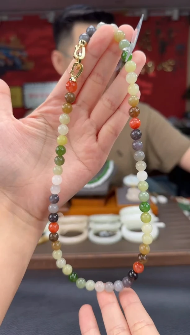 和田玉未镶嵌颈饰多宝妈妈链卡8