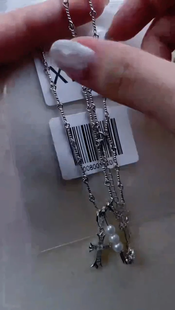 银S925镶嵌淡水珍珠套链X256