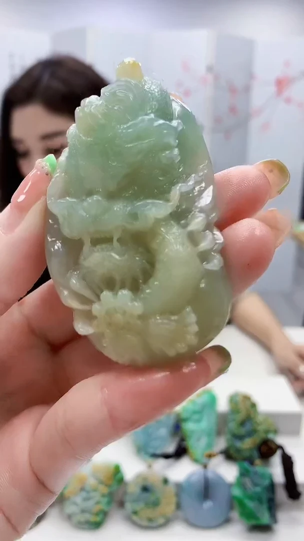 未镶嵌定制翡翠4829ry-毛货挂件100