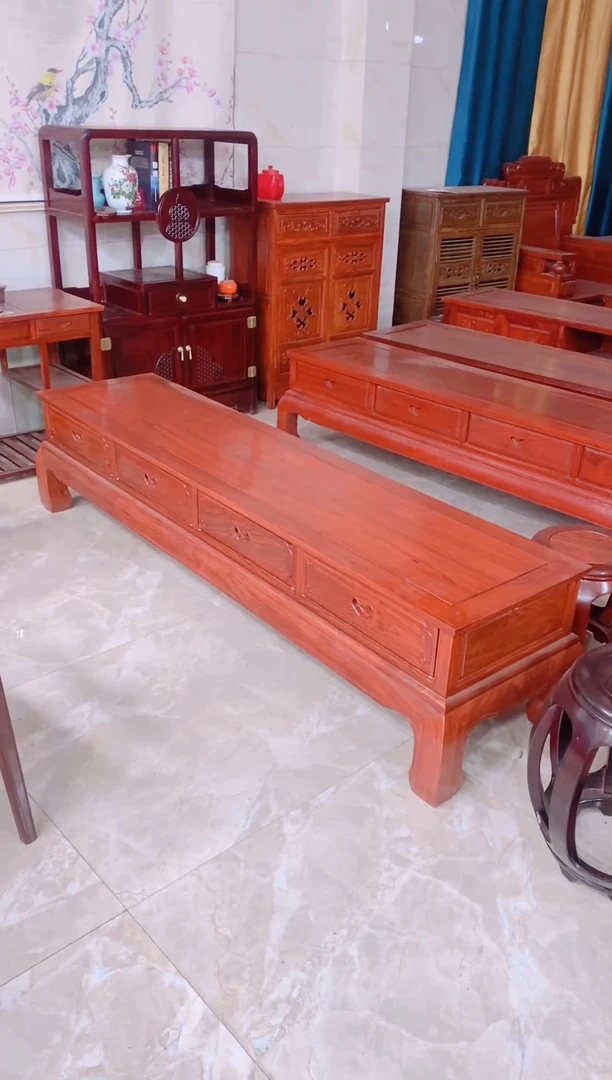 花梨木类成套家具刺猬紫檀2米电视柜