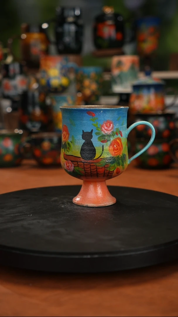 紫砂油画手绘釉下彩