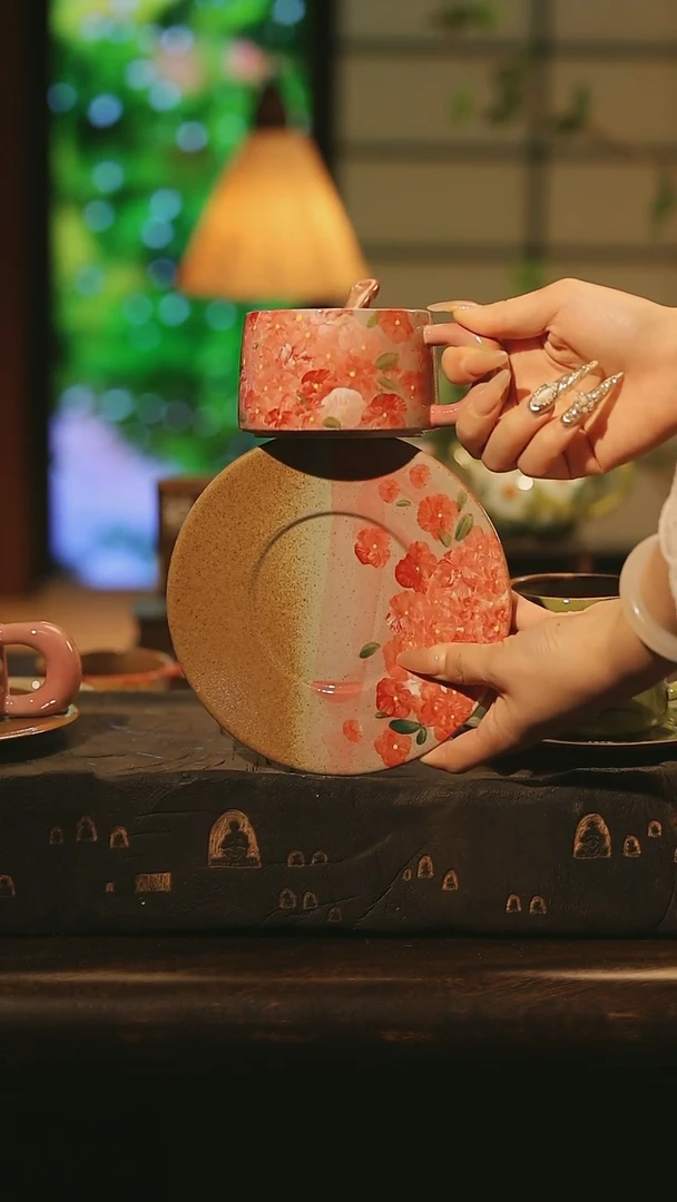 陶瓷景德镇高温手绘釉下彩设计师款式