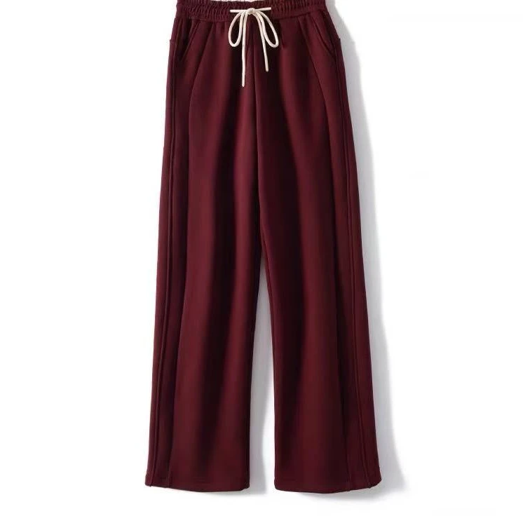 319 女士直筒窄版加绒阔腿裤 F80 三楼