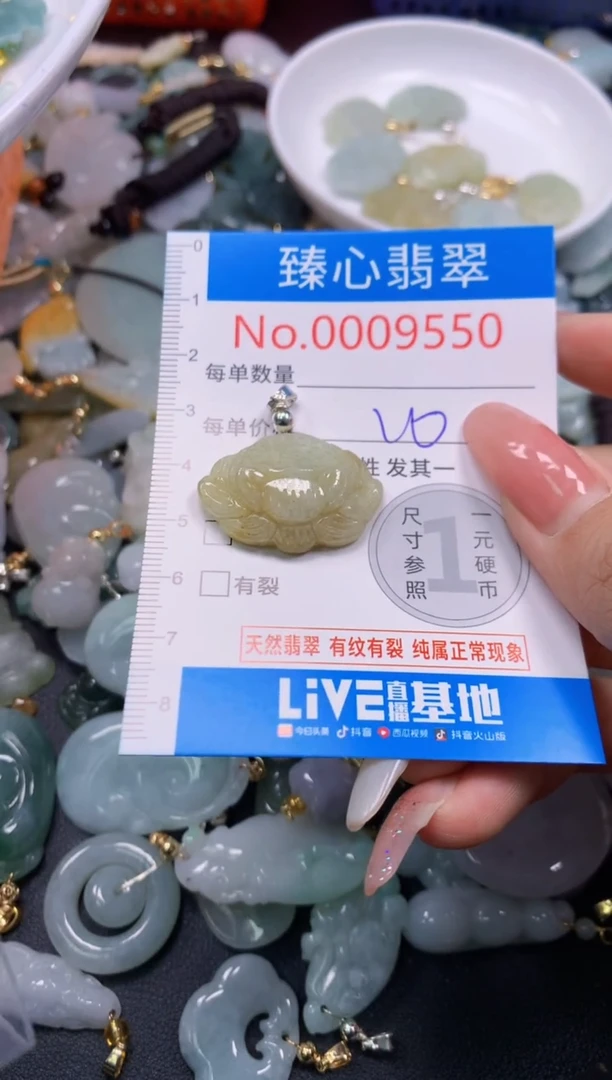 翡翠未镶嵌颈饰9550