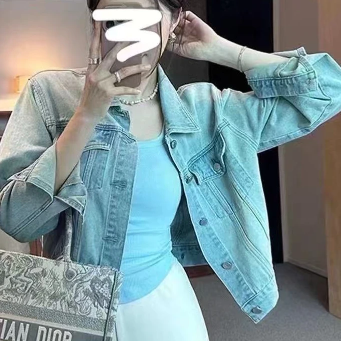 叙旧姑嫂推荐新款牛仔时尚百搭外套3882