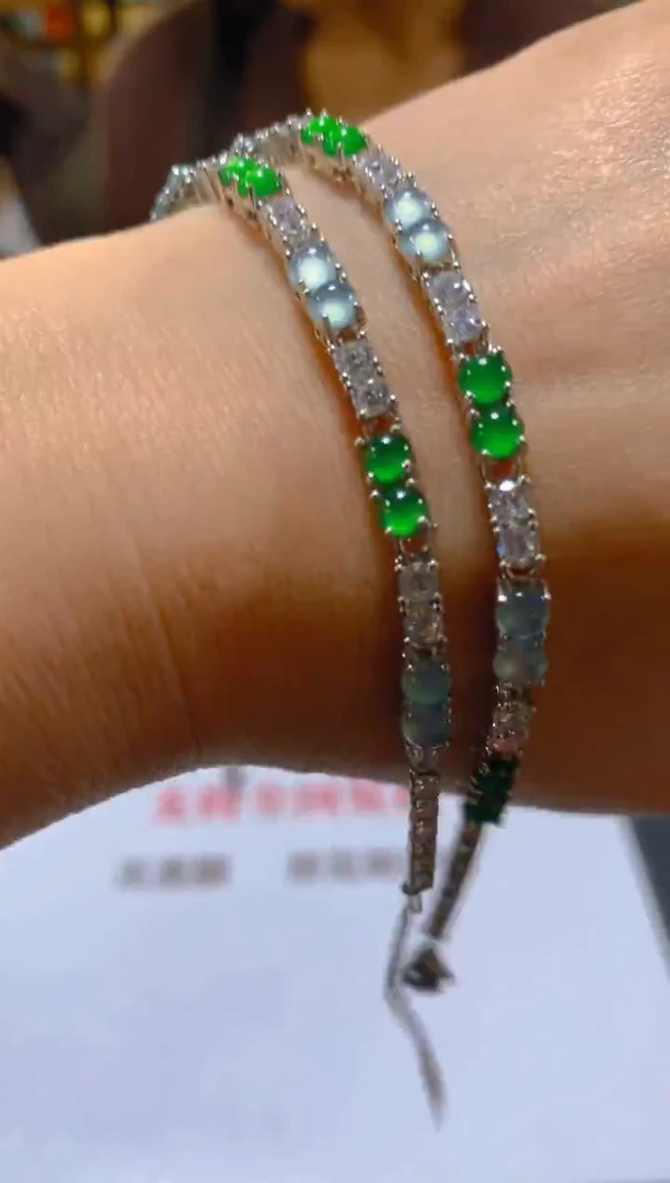 未镶嵌手链翡翠多样性发一