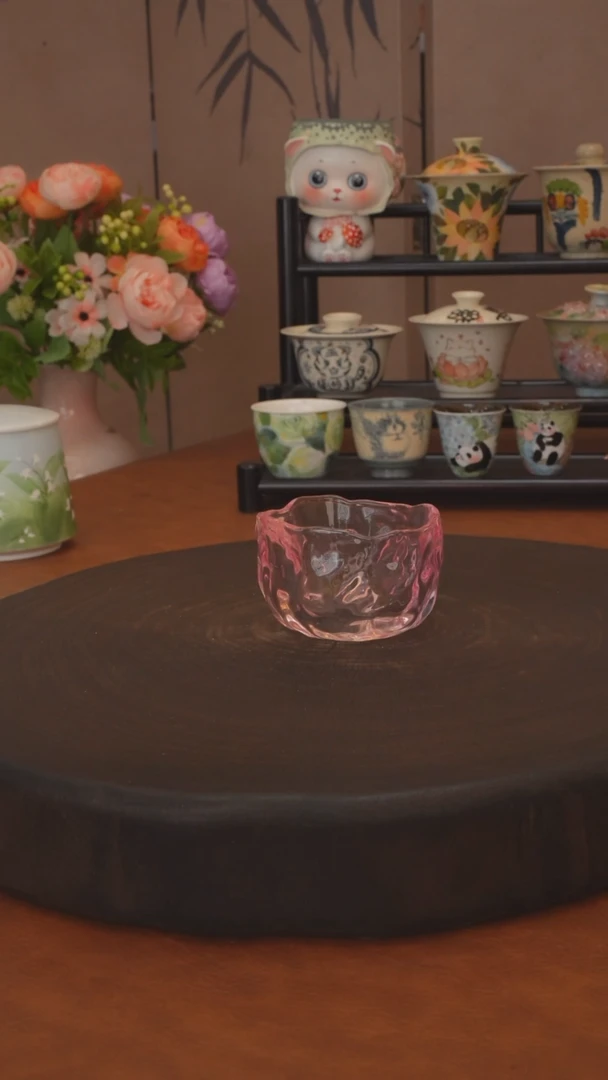 福利品 粉透亮琉璃杯