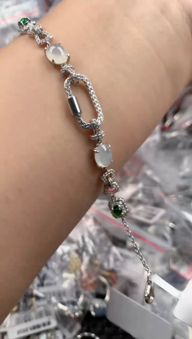 银S925镶嵌戒指翡翠11  11  2