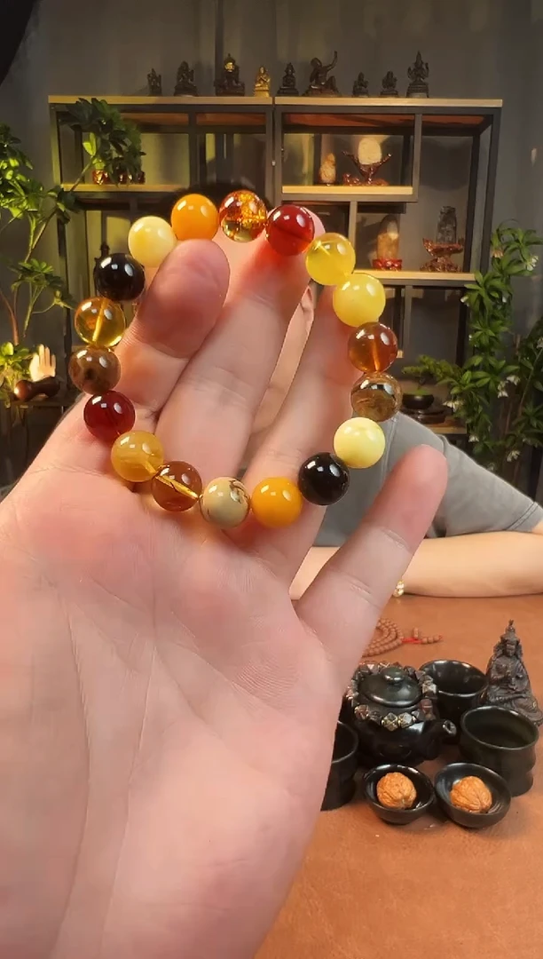 手串琥珀未镶嵌多宝手串