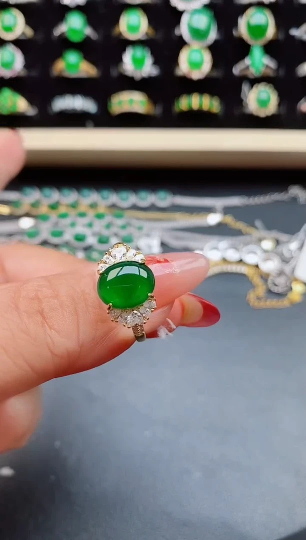 【闪购商品】翡翠戒指银S925镶嵌321321