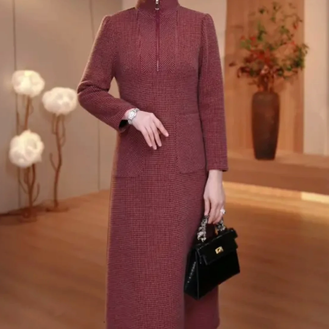 云竹秋冬新款大码女装遮肉显瘦款显瘦高级感时尚简约 FY-9792