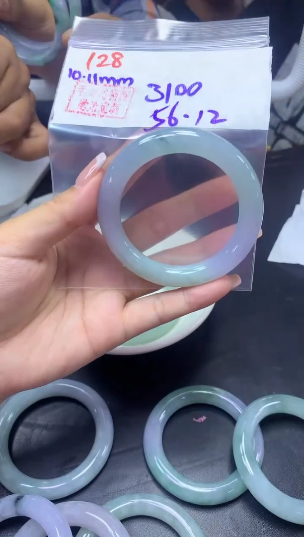 未镶嵌定制翡翠128手镯56+3100元+拍一发一