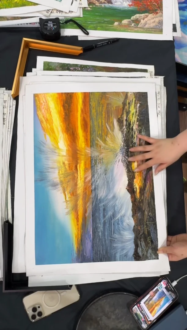 油画【新品含装裱】朝鲜画家原创手绘油画作品