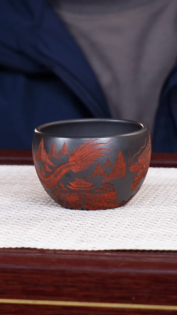茶杯紫砂宜兴原矿紫砂 全手工制作