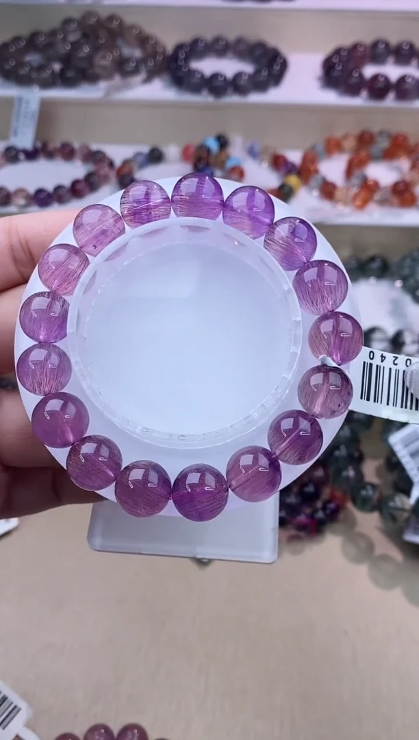 水晶手链未镶嵌紫超七单圈11m+