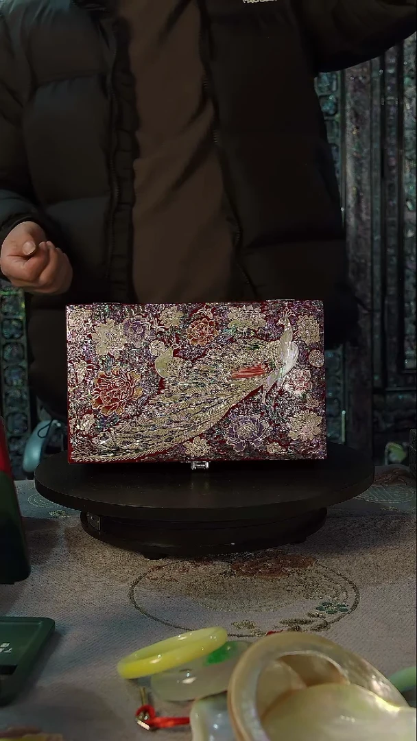 中号红色全满螺·弘贝雅螺钿漆器文化馆