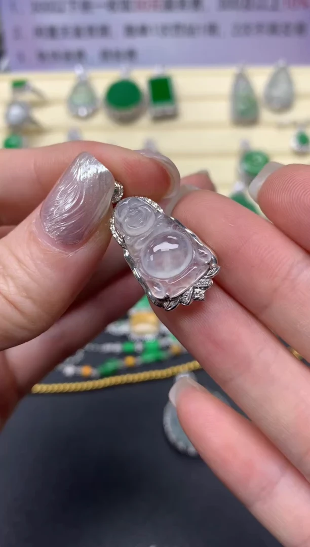 【闪购商品】翡翠吊坠(不含链)18K金镶嵌吊坠|1400+140