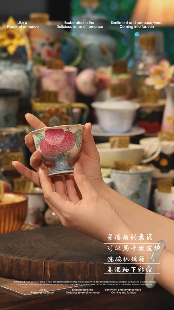 陶瓷景德镇高温釉下彩手工手绘款式