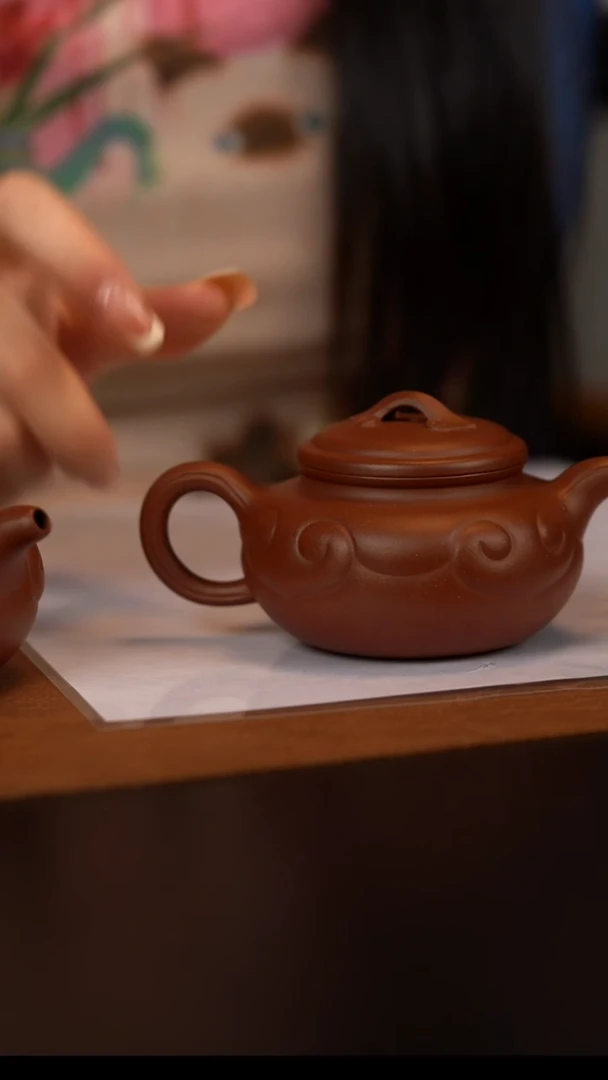 原矿紫砂茶壶  底槽清   160cc