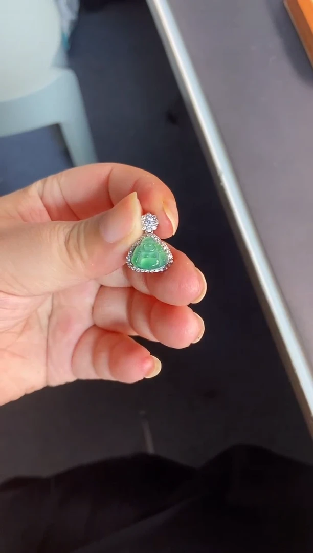 吊坠(不含链)银S925镶嵌翡翠1