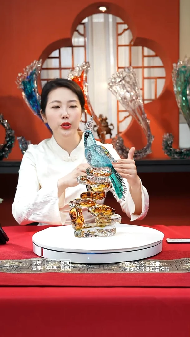 琉璃手工艺品鹦鹉