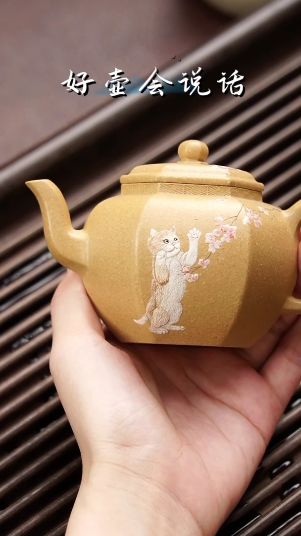 茶壶紫砂10自在器梨皮《六方古莲子》咪咪喵喵喵miu啊miu啊miu