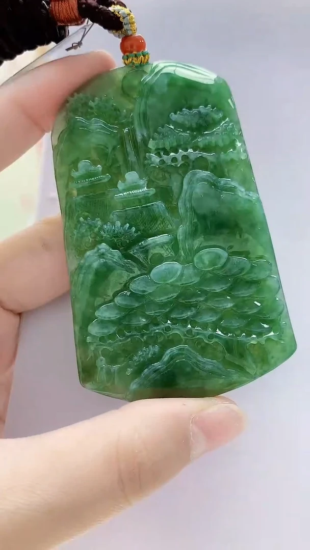 未镶嵌定制翡翠5160lr-毛货挂件27