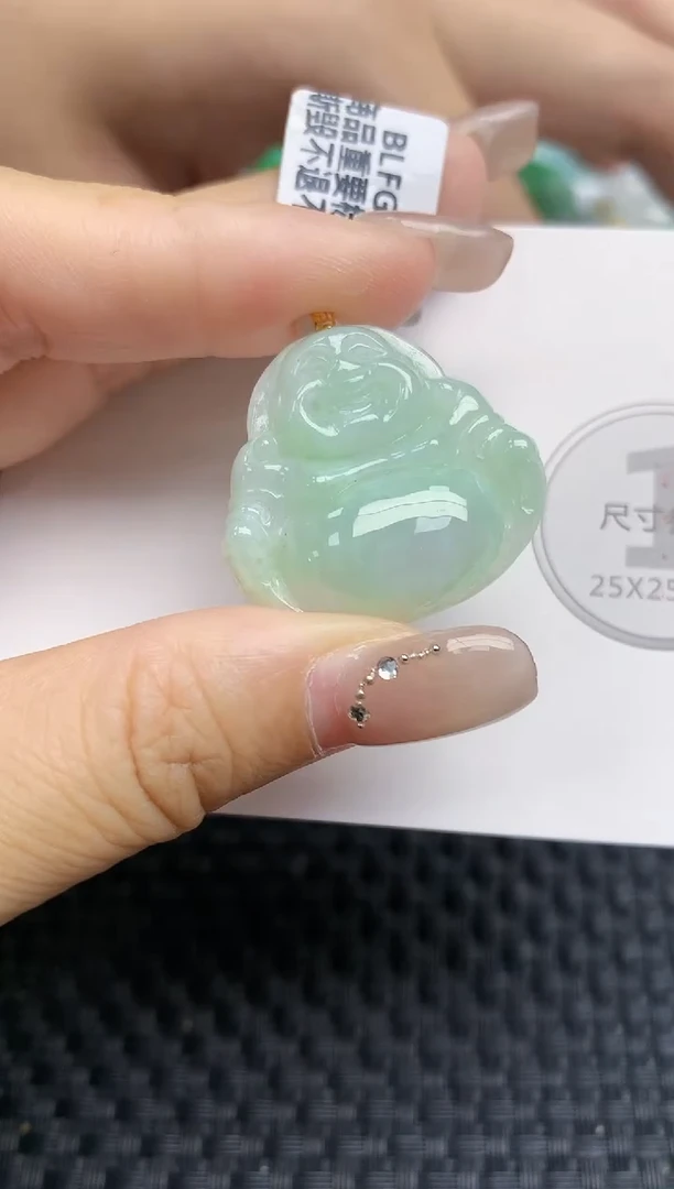 颈饰18K金镶嵌翡翠天然缅甸A货翡翠百元以上9元证书费自理