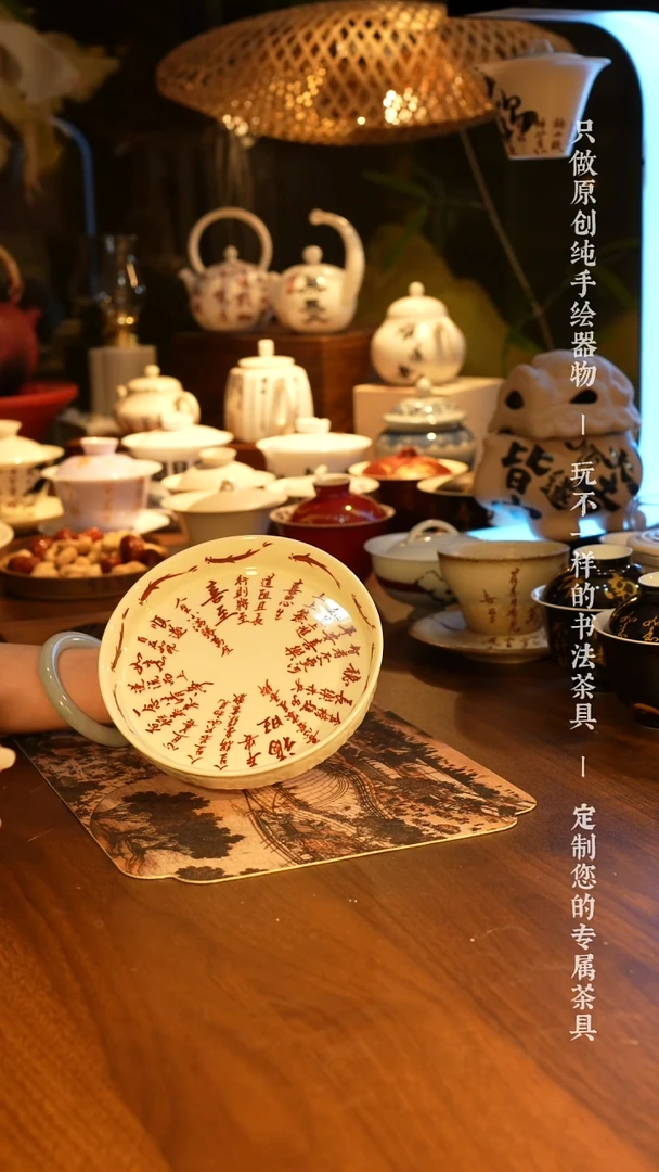 【闪购商品】【喜至福旺】手工手绘壶承