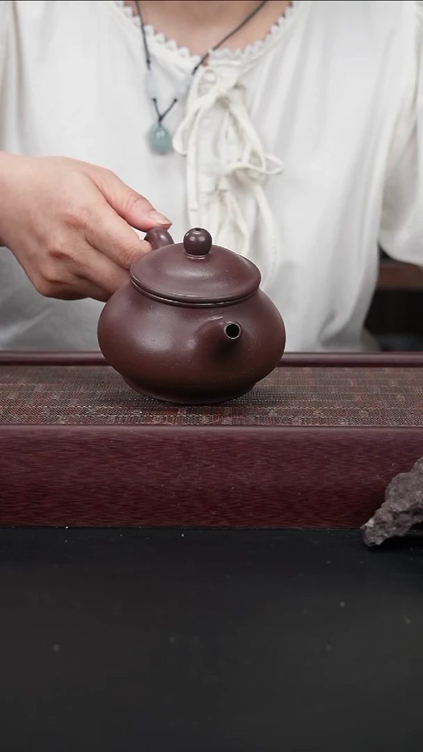 茶壶紫砂jf紫泥 潘壶260CC