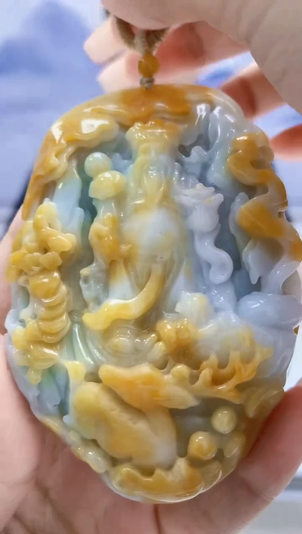 定制翡翠未镶嵌1502xx-毛货挂件30