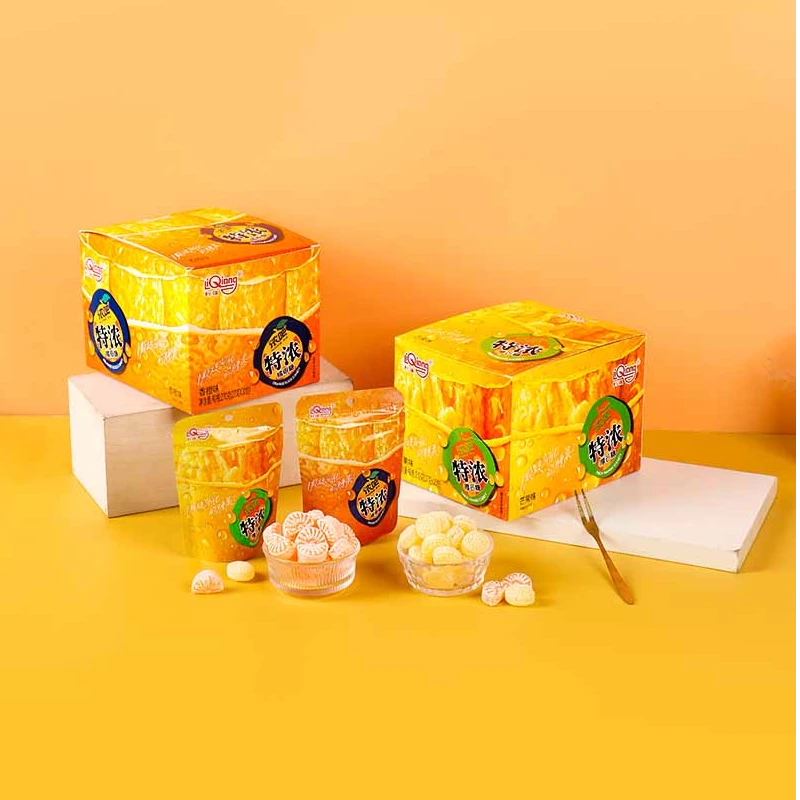 利强特浓厚芒糖橘瓣糖36g芒果味橘子香橙味硬糖果独立小包装