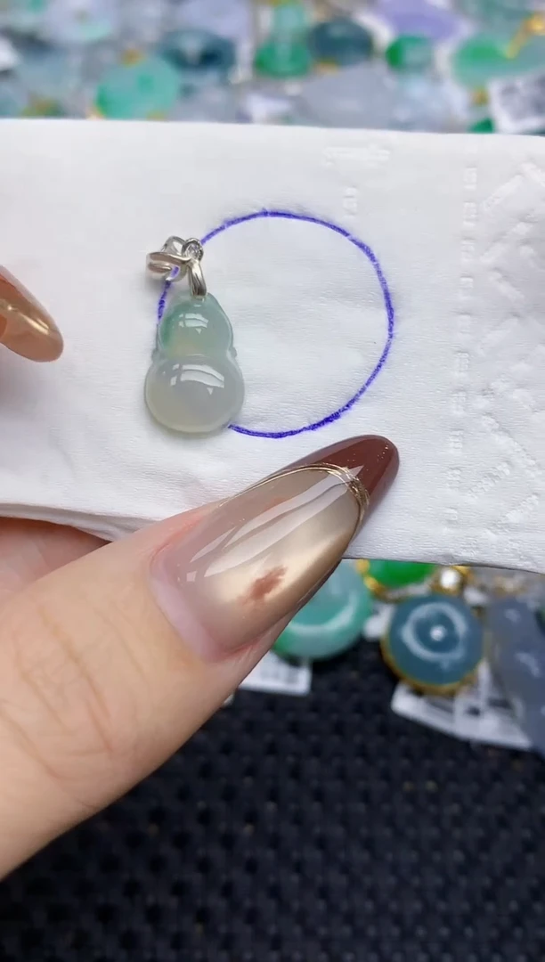 颈饰银S925镶嵌翡翠   天然翡翠A货  百元以上9米证书费自理