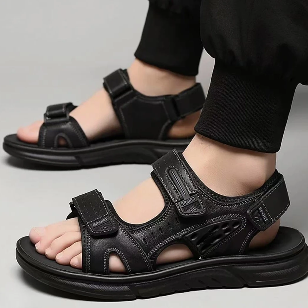 2503夏季新款男士休闲魔术贴懒人沙滩鞋